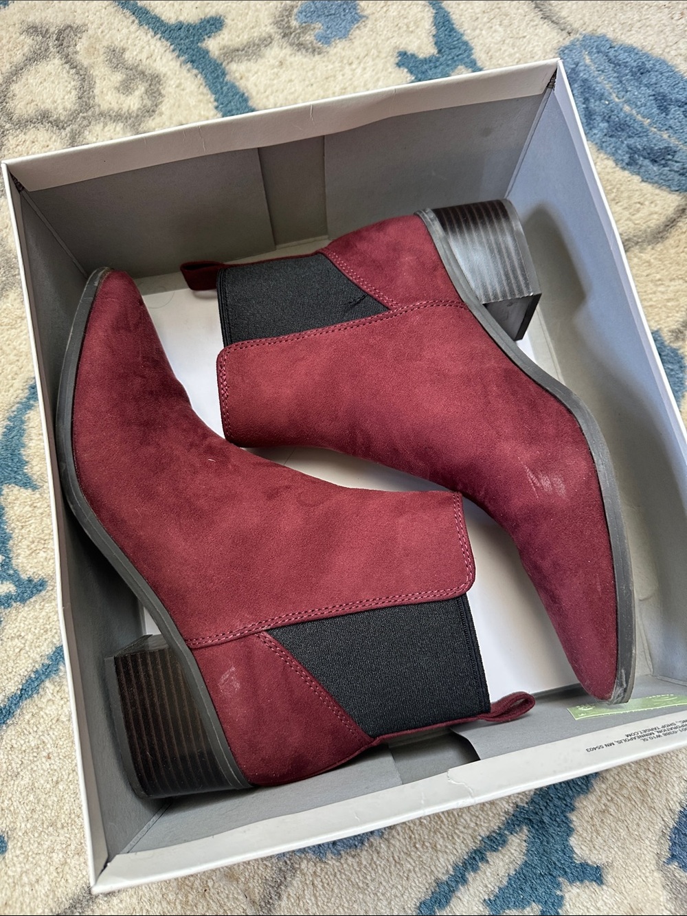 A new day Gwen booties burgundy